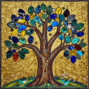 Byzantine Willow Tree Mosaic Art – Custom Size