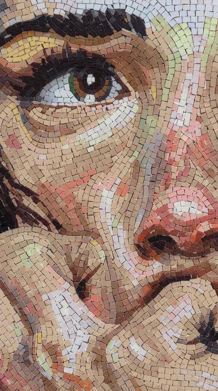 Mosaic Portrait: The Gaze (Classical AI Style)