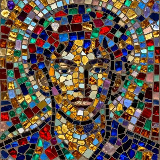 Colorful Opus Incertum Mosaic Portrait