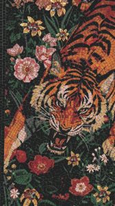 Fierce Tiger Mosaic Art – Vibrant Nature Wall Decor