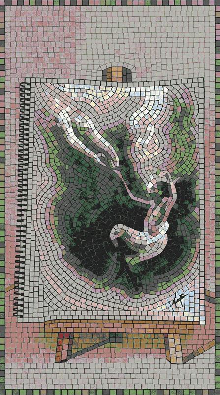 Ethereal Flow Abstract Mosaic Art