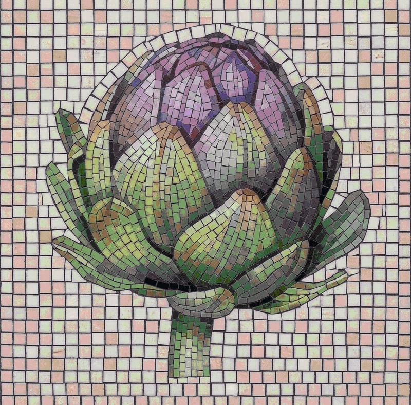 Artichoke Mosaic Art - Nature-Inspired Wall Decor