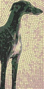 Elegant Greyhound Mosaic Art – 60×120 cm