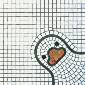 Elegant White Bird Mosaic Art – 15×15 cm