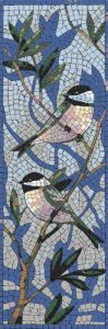 Mosaic Art: Two Birds on a Branch
