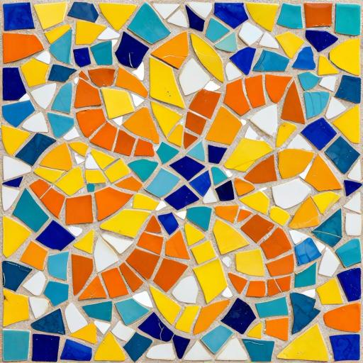 Vibrant Abstract Trencadís Mosaic Art