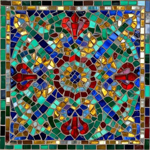 Custom Emerald Eastern Mosaic Pattern Art