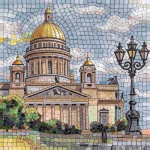 Golden Cathedral Mosaic Art – Neoclassical Architecture