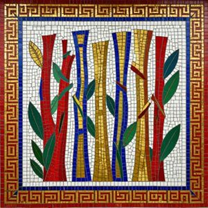 Soviet Style Bamboo Stems Mosaic Art