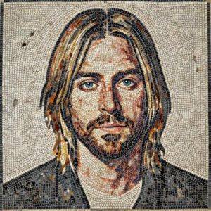 Kurt Cobain Mosaic Portrait – Custom Opus Tessellatum Art
