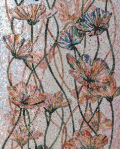 Floral Harmony Mosaic Art – 60×74 cm