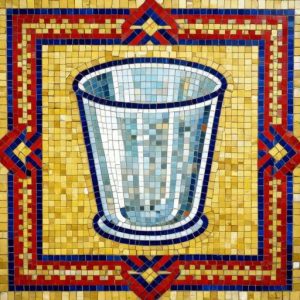 Soviet Style Faceted Glass Mosaic Art