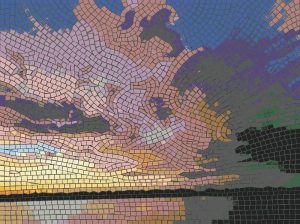 Sunset Clouds Mosaic Art