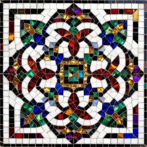 Geometric Opus Incertum Mosaic Ornament