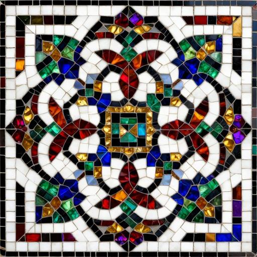 Geometric Opus Incertum Mosaic Ornament