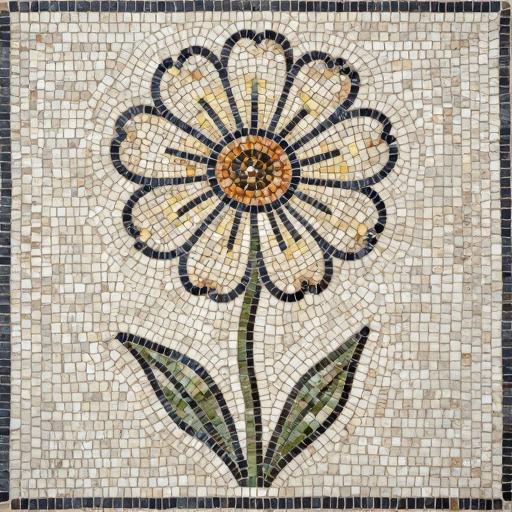 Dandelion Mosaic Art - Opus Tessellatum Style