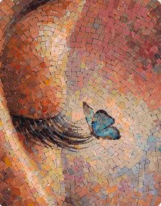 Blue Butterfly Mosaic Art – Vibrant Nature Wall Decor