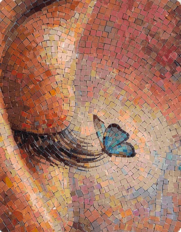 Blue Butterfly Mosaic Art - Vibrant Nature Wall Decor