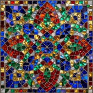 Vibrant Geometric Mosaic Ornament
