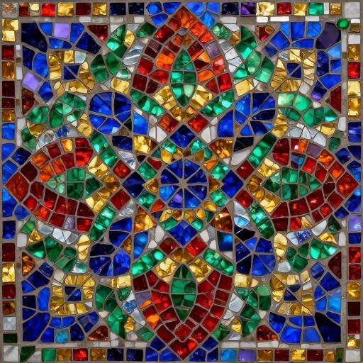 Vibrant Geometric Mosaic Ornament