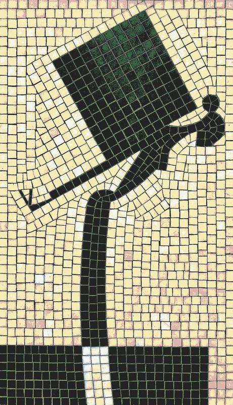 The Burden Mosaic Art - Abstract Figure
