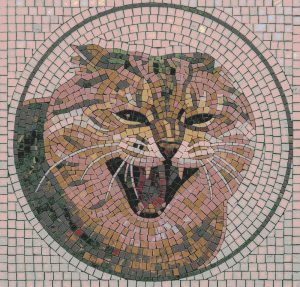 Mosaic Tiger Portrait – Powerful Wild Cat Art