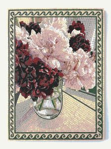 Elegant Peonies in a Vase Mosaic Art