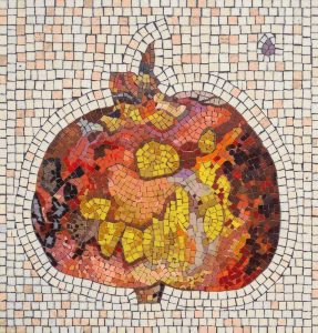 Pomegranate Mosaic Art – Warm Tones