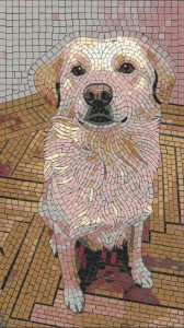 Golden Retriever Mosaic Art Portrait