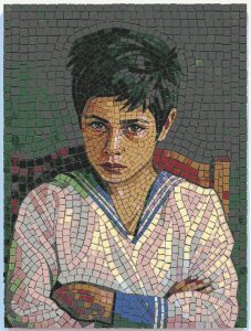 Mosaic Portrait of a Young Person – Classical AI Style