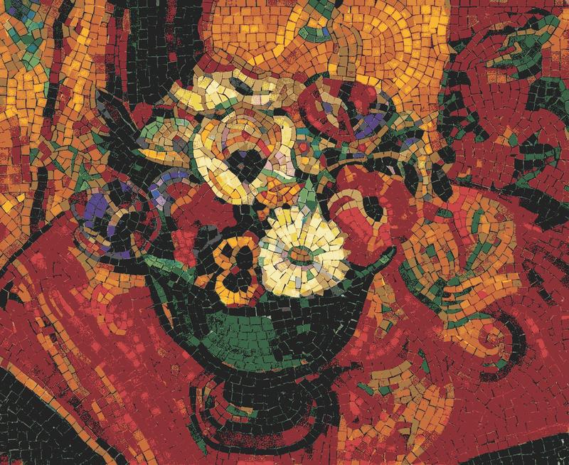 Vibrant Floral Mosaic Art - Handcrafted Flower Bouquet
