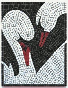 Elegant White Swans Mosaic Art