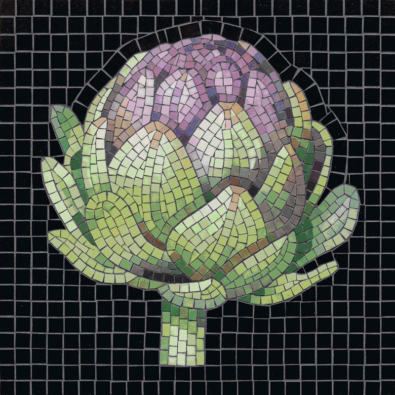 Artichoke Mosaic Art - Nature's Elegance