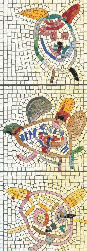 Abstract Whimsical Creatures Mosaic Art
