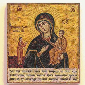 Byzantine Style Virgin Mary and Child Mosaic