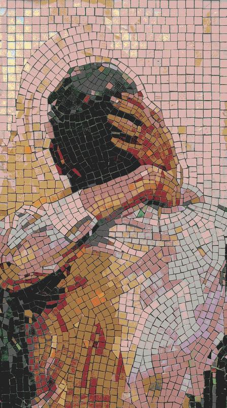 Introspective Moment Mosaic Art - 50x89 cm