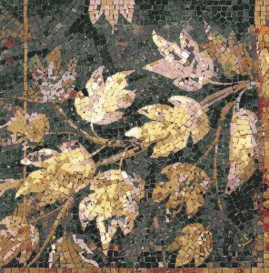 Golden Autumn Leaves Mosaic Art