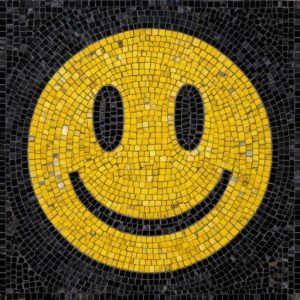 Nirvana Smiley Mosaic Art – Opus Tessellatum