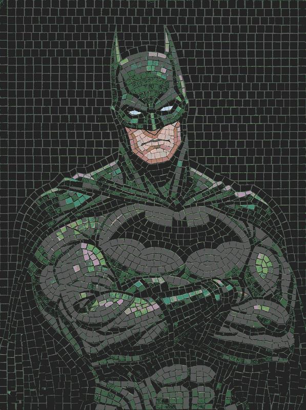 Batman Mosaic Art — Dark Knight Portrait