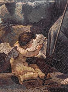 Cherub and Lamb Mosaic Art – 60×80 cm