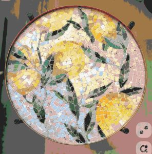 Sunny Lemons Circular Mosaic Art