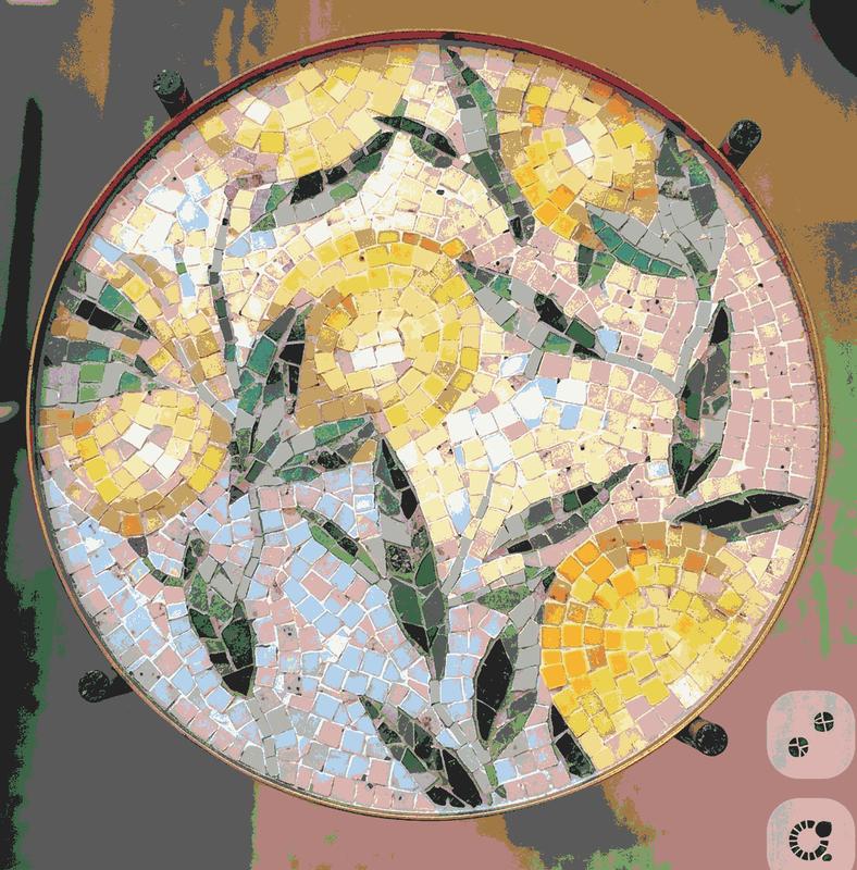 Sunny Lemons Circular Mosaic Art
