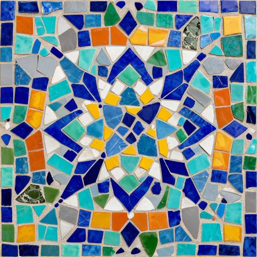 Geometric Trencadís Mosaic Art