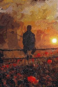 Solitude at Sunset Mosaic Art