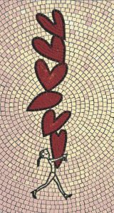 Stack of Hearts Mosaic Art – Romantic Wall Decor