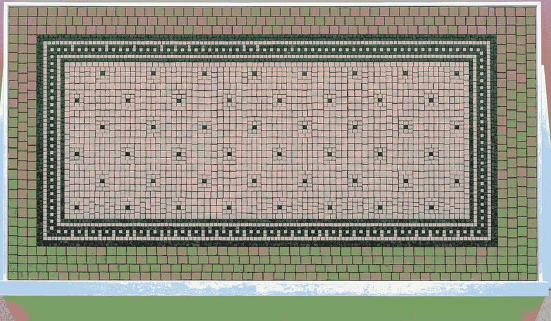 Minimalist Geometric Mosaic Art - 60x35 cm