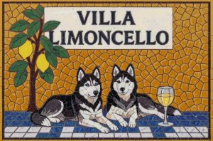 Villa Limoncello Mosaic Art – Siberian Huskies