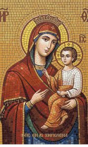Classical Mosaic of Virgin Mary and Child Jesus