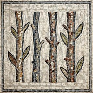 Bamboo Stems Mosaic Art – Opus Tessellatum