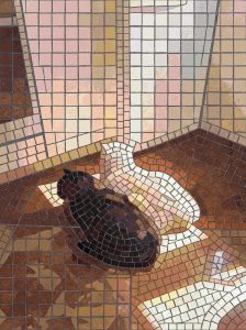 Cozy Cats Mosaic Art – Black and White Felines